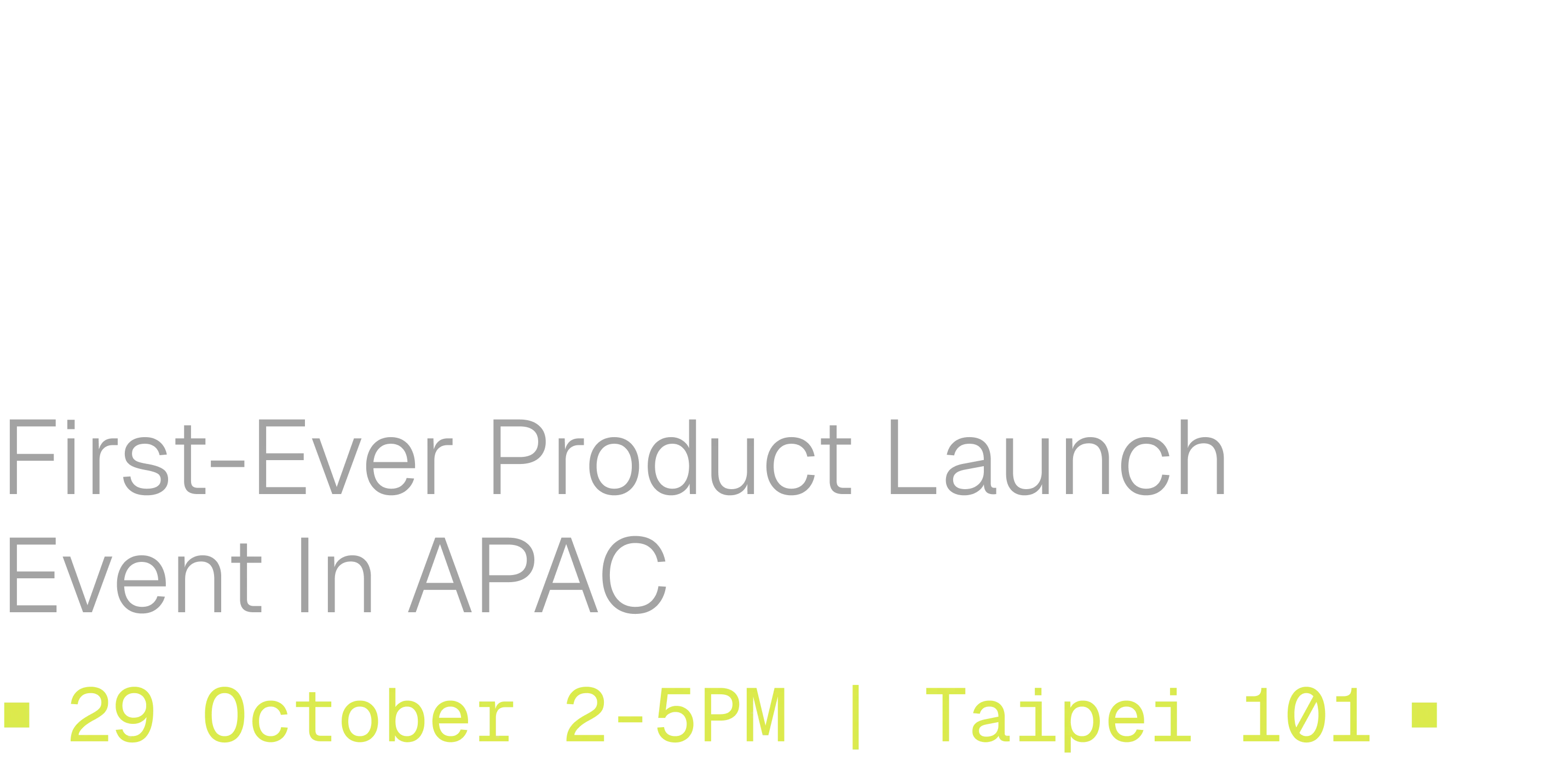 2026 APAC GMI Cloud Day — GMI Cloud 首場亞太區產品發表會。10 月 29 日下午 2–5 點,台北 101。